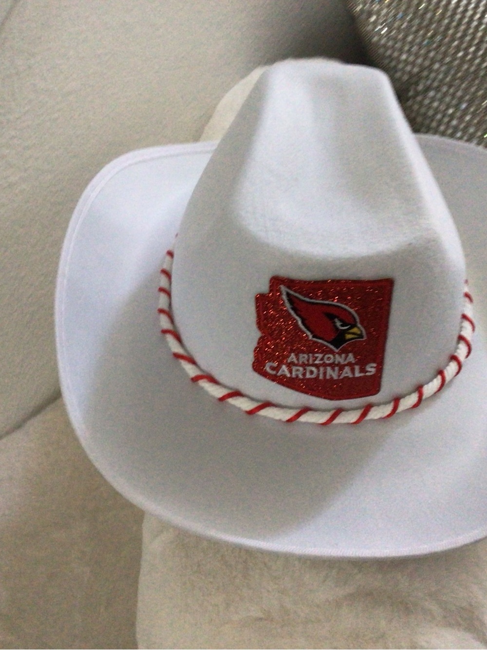 Kids White Cowboy Hat - Team Logo